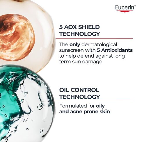 لوشن الوقاية من الشمس للوجه بعامل حماية من الشمس SPF 50 من يوسيرين مع معادن ماصة للزيت، زجاجة بحجم 2.5 أونصة سائلة in Kuwait