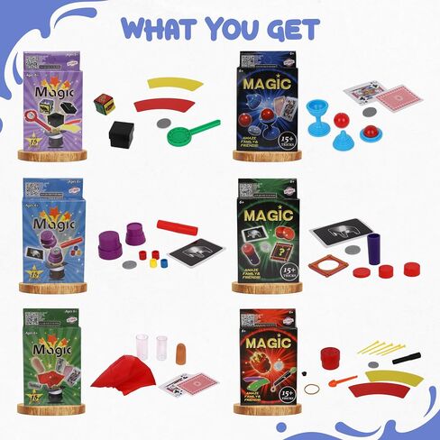 Playkidz 24 Packs of Magic Trick for Kids - Party Favors Magic Set with Over 15 Tricks Each, Made Simple, Magician Pretend Play, Birthday, Indoor/Outdoor Fun Games in Kuwait