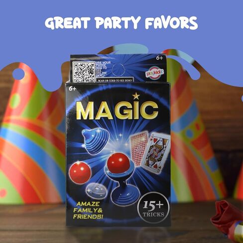 Playkidz 24 Packs of Magic Trick for Kids - Party Favors Magic Set with Over 15 Tricks Each, Made Simple, Magician Pretend Play, Birthday, Indoor/Outdoor Fun Games in Kuwait