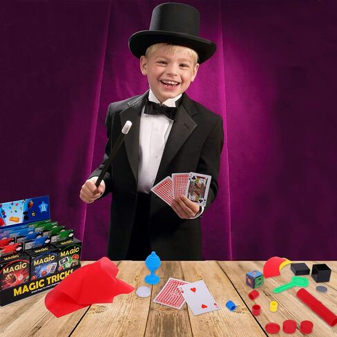 Playkidz 24 Packs of Magic Trick for Kids - Party Favors Magic Set with Over 15 Tricks Each, Made Simple, Magician Pretend Play, Birthday, Indoor/Outdoor Fun Games in Kuwait