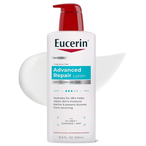 Eucerin Advanced Repair Body Lotion, Unscented Body Lotion for Dry Skin, 16.9 Fl Oz Pump Bottle in Kuwait