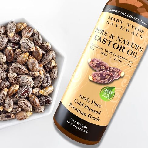 Mary Tylor Naturals Organic Castor Oil 16 oz — USDA Certified Cold Pressed, Hexane Free, 100% Pure and Natural in Saudi Arabia