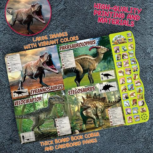 Dinosaur Toys for Kids 3-5 Dinosaur Book with Sounds 30 Species Names & Realistic Sounds InteractiveToys for Boys Girls Kids 2 3 4 5 6 7 Year Old Dinosaur Toys Gifts(Dinosaur Book) in Kuwait
