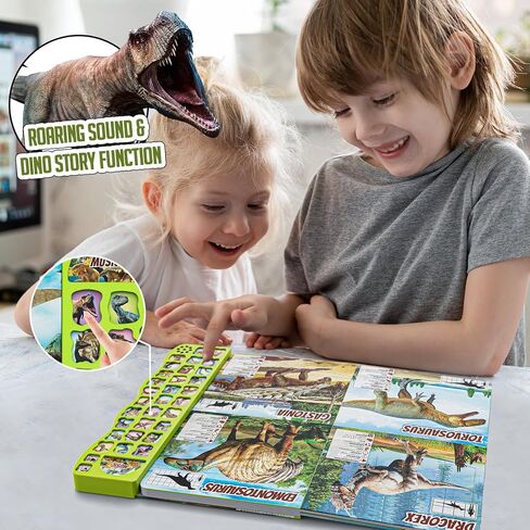 Dinosaur Toys for Kids 3-5 Dinosaur Book with Sounds 30 Species Names & Realistic Sounds InteractiveToys for Boys Girls Kids 2 3 4 5 6 7 Year Old Dinosaur Toys Gifts(Dinosaur Book) in Kuwait