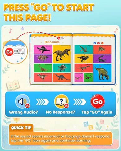 500 Words Sound Book for Kids,English Interactive Educational Toy with 31 Themes,31 Themes Touch Activated Audio Book for Vocabulary Development and Early Education in Kuwait
