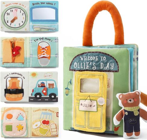 let's make Busy Book for Toddler 1-3, Quiet Activity Book with Movable Bear in Saudi Arabia