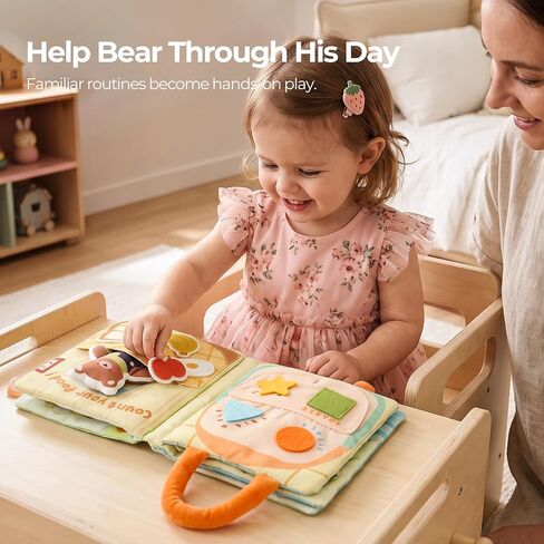 let's make Busy Book for Toddler 1-3, Quiet Activity Book with Movable Bear in Saudi Arabia