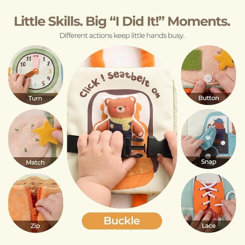 let's make Busy Book for Toddler 1-3, Quiet Activity Book with Movable Bear in Saudi Arabia