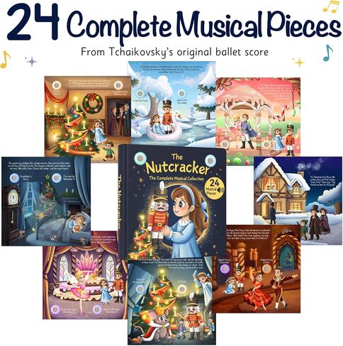 LITTLE MAESTRO The Nutcracker – The Complete Musical Collection, Musical Books for Toddlers, 28-Button Music Book, Musical Toys for Toddlers 1-3 in Saudi Arabia