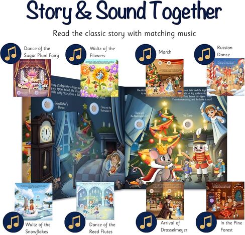 LITTLE MAESTRO The Nutcracker – The Complete Musical Collection, Musical Books for Toddlers, 28-Button Music Book, Musical Toys for Toddlers 1-3 in Saudi Arabia