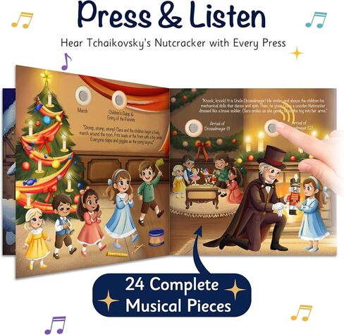 LITTLE MAESTRO The Nutcracker – The Complete Musical Collection, Musical Books for Toddlers, 28-Button Music Book, Musical Toys for Toddlers 1-3 in Saudi Arabia