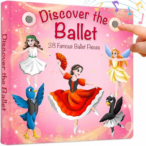 LITTLE MAESTRO Discover the Ballet – 28 Famous Ballet Pieces, Musical Books for Toddlers, 28-Button Music Book, Musical Toys for Toddlers 1-3 in Saudi Arabia