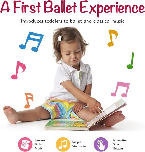 LITTLE MAESTRO Discover the Ballet – 28 Famous Ballet Pieces, Musical Books for Toddlers, 28-Button Music Book, Musical Toys for Toddlers 1-3 in Saudi Arabia