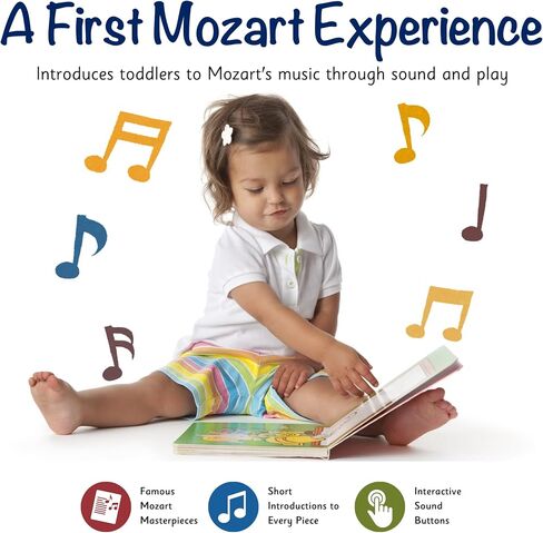 LITTLE MAESTRO Discover Mozart – 28 Timeless Masterpieces, Musical Books for Toddlers, 28-Button Music Book, Musical Toys for Toddlers 1-3 in Saudi Arabia
