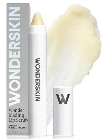 Wonderskin 3-in-1 Lip Scrub Exfoliator & Moisturizer, Lip Exfoliator Scrub, Hydrating Balm for Soft, Nourished, Flake-Free Lips with One-Step Prep, 0.10oz in Saudi Arabia