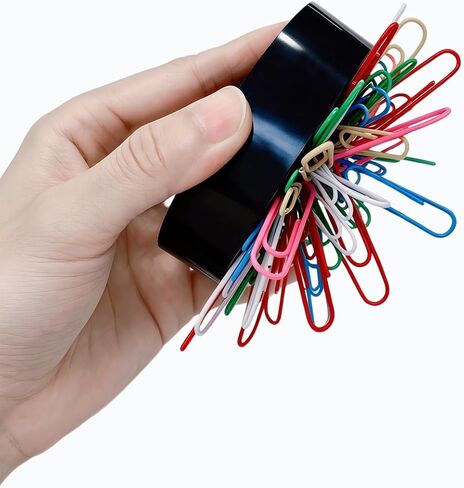 Cute Magnetic Paper Clips Holder with Assorted Size and Colors Paper Clips (160 Pieces) for Office Desk Decor, Funny Dispenser Organizer Container Securely Hold Paperclips Staples Push Pins Hairclips in Kuwait