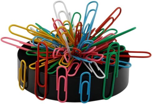 Cute Magnetic Paper Clips Holder with Assorted Size and Colors Paper Clips (160 Pieces) for Office Desk Decor, Funny Dispenser Organizer Container Securely Hold Paperclips Staples Push Pins Hairclips in Kuwait