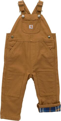 Carhartt Baby Boys' Washed Canvas Flannel Lined Bib Overall in Kuwait