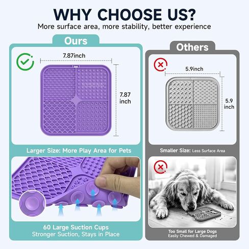 KISENGT Lick Mat for Dogs and Cats, Suction Cups, Slow Feeder, 4Pack, Large in Saudi Arabia