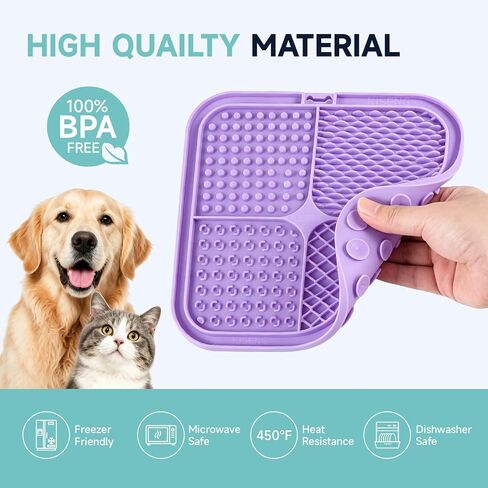 KISENGT Lick Mat for Dogs and Cats, Suction Cups, Slow Feeder, 4Pack, Large in Saudi Arabia
