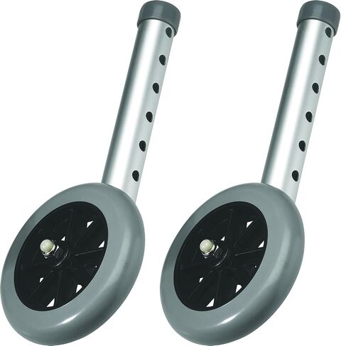 Carex 5 Inch Walker Wheels - Walker Wheels Replacement Set - Wheels for Walker, Includes 2 Wheels in Saudi Arabia