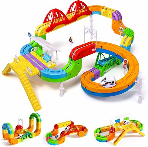 SOCBTNSO 156 PCS KlickRail 3D Modular Electric Train Set for Kid 3-8 in Saudi Arabia