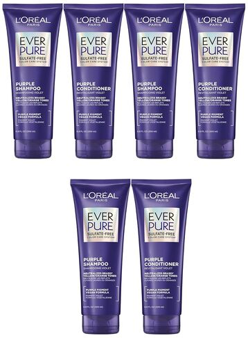 EverPure Brass Tоning Purрle Sulfate Frеe Shаmpoo and Conditioner, 6.8 fl Oz (Set of 2) 6.8 Fl Oz (Pack of 2) - Shampoo & Conditioner set in Kuwait