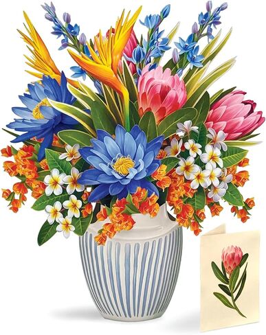 Freshcut Paper Pop Up Cards, Sunflowers, 12 inch Life Sized Forever Flower Bouquet 3D Popup Greeting Cards with Note Card and Envelope in Kuwait