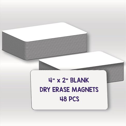 36 Pack Magnetic Dry Erase Labels - Magnetic Blank Cards with Color Borders, Reusable Magnetic Name Tags - Dry Erase Labels for Home, Office, Classroom - 3 x 5 Inches in Kuwait