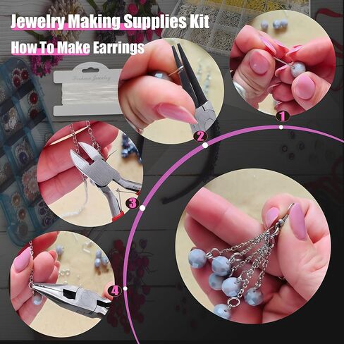 MONVICT Jewelry Making Supplies Kit, 24 + 845 Pcs Jewelry Making Supplies in Saudi Arabia