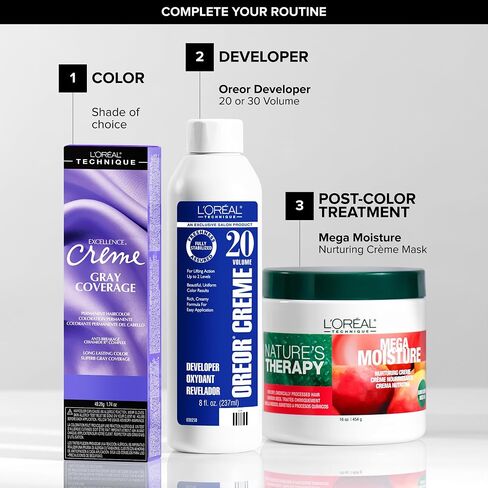 Loreal Oreor Creme 20 Volume Developer 16 Ounce (473ml) (2 Pack) in Kuwait