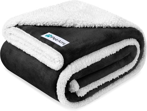 PetAmi Waterproof Dog Blanket for Large Dog Cat Pet, 60x80, Grey Sherpa in Saudi Arabia
