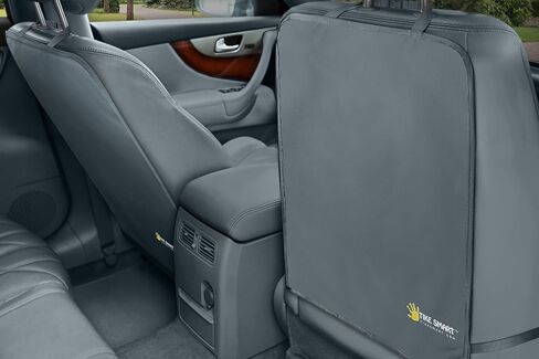 Premium Kick Mats - Luxury Seat Back Protectors and Seat Covers with Invisible Strap - 2-Pack - Gray (Grey) in Kuwait