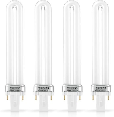 IMIKEYA 4pcs Nail Dryer Lamp Bulbs Tube Replacement 9W 365nm UV Bulb Light Bulb for Nail Art Gel Curing Drying Light Manicure Tool for DIY Lamp Light in Kuwait
