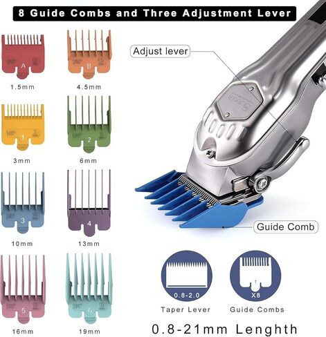 SURKER Mens Hair Clippers Cord Cordless Hair Trimmer Professional Haircut Kit for Men Rechargeable LED Display in Kuwait