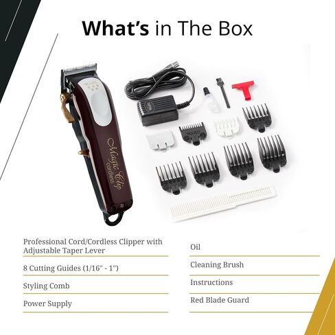 Wahl Professional 5 Star Cordless Magic Clip Hair Clipper with 100+ Minute Run Time for Professional Barbers and Stylists in Kuwait
