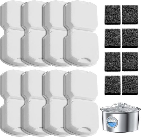 IHOUONE Official Cat Fountain Filter: 6 Carbon Filters & 6 Foam Filters in Kuwait