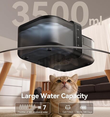 FEELNEEDY Wireless No Filters Cat Water Fountain, Wastewater Separation in Saudi Arabia