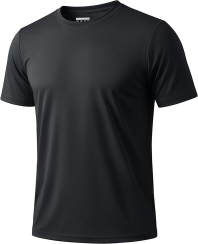 KEFITEVD Men's Short Sleeve Swim Shirts Sun Protection Rashguard Workout Fishing Athletic T-Shirts in Kuwait