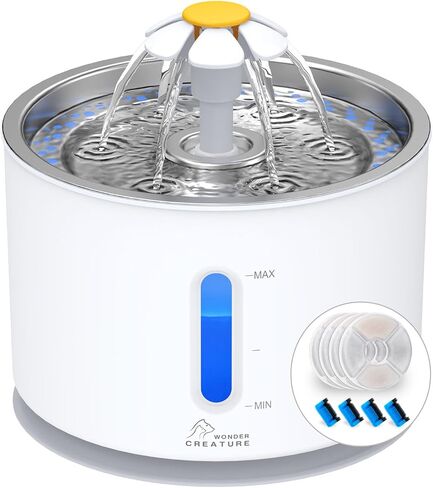 Wonder Creature Cat Water Fountain Stainless Steel Lid 81oz/2.4L in Kuwait