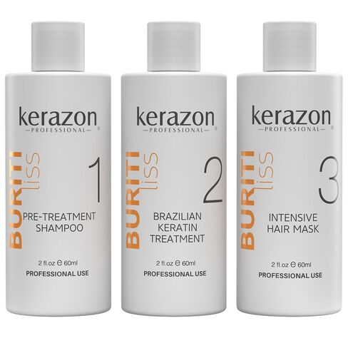 Brazilian Keratin Treatment 34fl.oz/1L Tratamiento de Keratina Brasilera Importada KIT w/pumps Buriti Liss by KERAZON in Saudi Arabia
