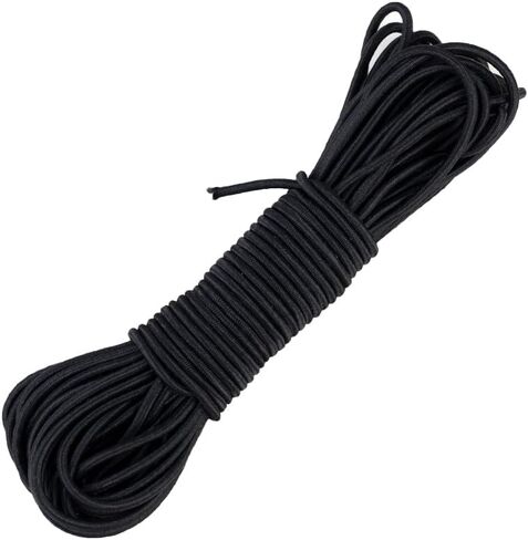 2.5mm Black Elastic Cord,11 Yards Heavy Stretch Round String, Strong Nylon Elastic String for Sewing, Craft, DIY Draw String in Saudi Arabia