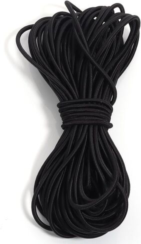 2.5mm Black Elastic Cord,11 Yards Heavy Stretch Round String, Strong Nylon Elastic String for Sewing, Craft, DIY Draw String in Saudi Arabia