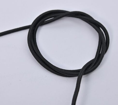 HORNO Round Black Elastic Cord-1/8-Inch (3mm) 10 Yards in Saudi Arabia