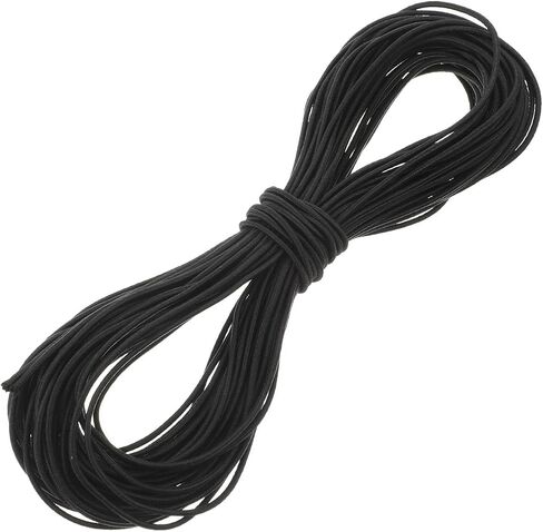 2mm Shock Cord for Tent Poles, 66 ft Black Elastic Cord Round String in Kuwait