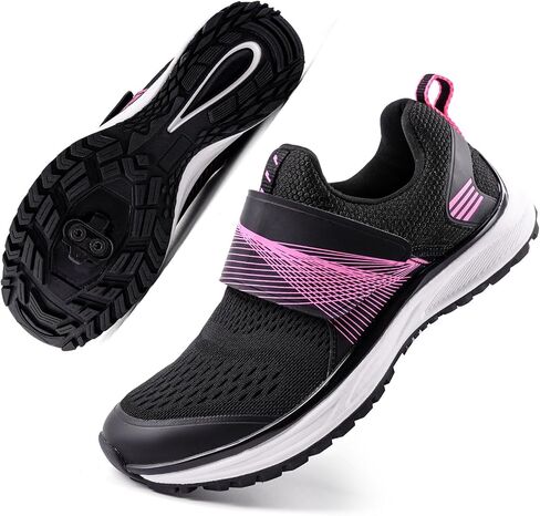 Women's Indoor and Outdoor Cycling Shoes - Comfortable and Breathable - Compatible With SPD Cleats in Kuwait