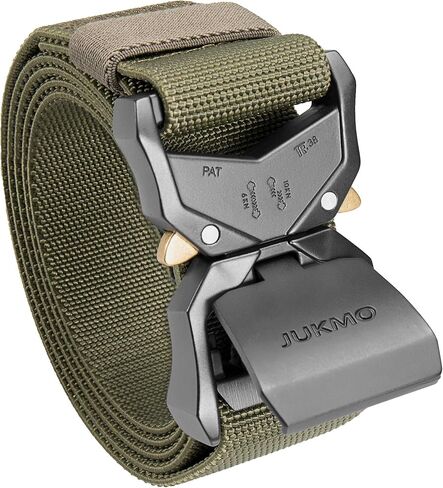 JUKMO Tactical Belt, Military Hiking Rigger 1.5" Nylon Web Work Belt with Heavy Duty Quick Release Buckle in Kuwait