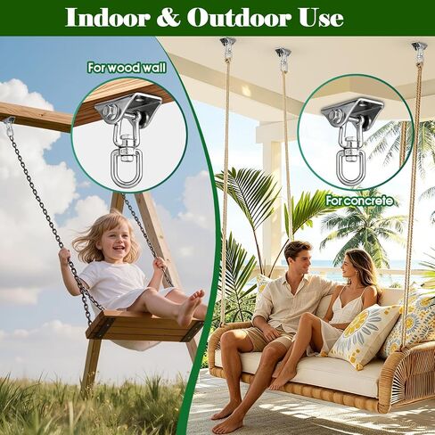 Heavy Duty Hammock Hanging Kit, 2 Pack 2000LB Stainless Steel Hooks in Kuwait