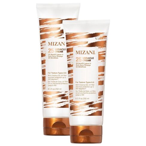 Mizani 25 Miracle Leave-In Cream | Adds Lightweight Moisture & Touchable Softness | with Coconut Oil | for Curly Hair | 8.5 Fl Oz in Saudi Arabia