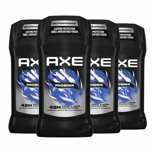 AXE Antiperspirant Deodorant for Men Phoenix 4PK 48H Sweat & Odor Protection for Long Lasting Freshness, Crushed Mint & Rosemary Men's Deodorant 2.7 Ounce (Pack of 4) in Kuwait